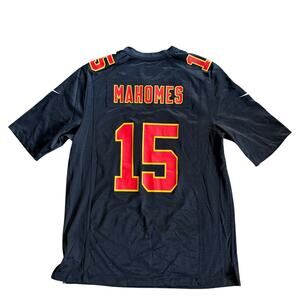 Kansas City Chiefs Patrick Mahomes #15 Black Jersey Super-Bowl - Large